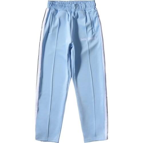 Palm Angels side zipper striped retro sports casual long Pants men women high street tide brand Pants Boyfriend gift