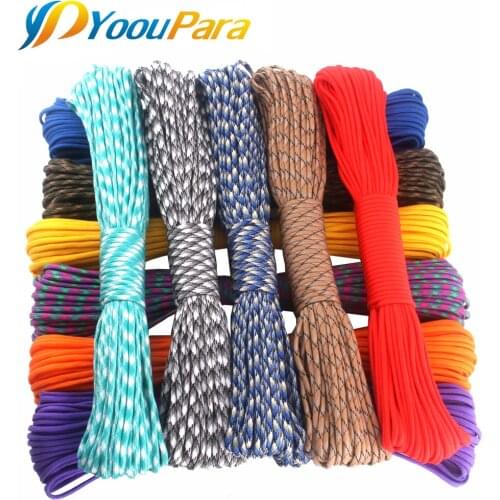 YoouPara 252 Colors Paracord 550 50FT Paracord Rope Cuerda Escalada Mil Spec 7Strand Paracorde Outdoor Campling Survival Kit