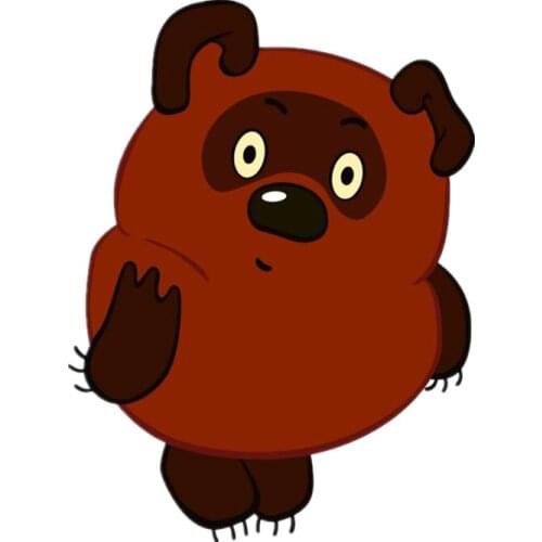 S40753# Various Sizes Self-adhesive Decal Cute Bear Car Sticker Waterproof Auto Decors on Bumper Rear Window