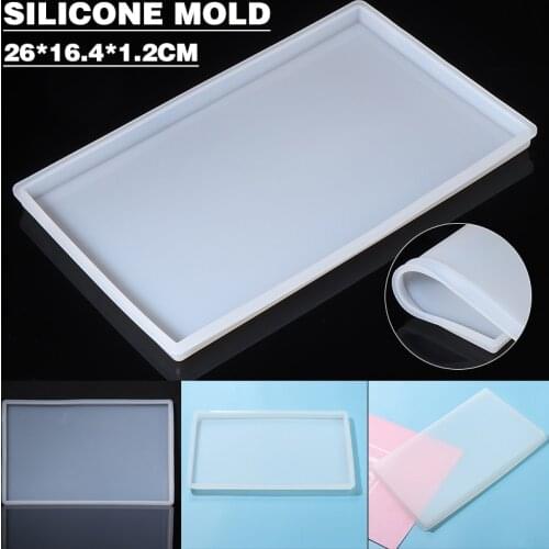 Silicone Fruit Tray Mould Epoxy Resin DIY Rectangular Coaster Casting Mold For Jewelry Pendant Fruit Tray Making