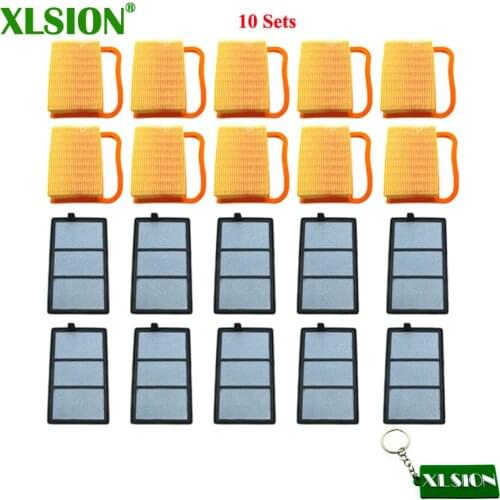XLSION 10 Sets Air Filter + Pre Filter Cleaner For Stihl TS410 TS420 TS 410 TS 420 TS480i TS500i Concrete Cutoff Cut Off Saw