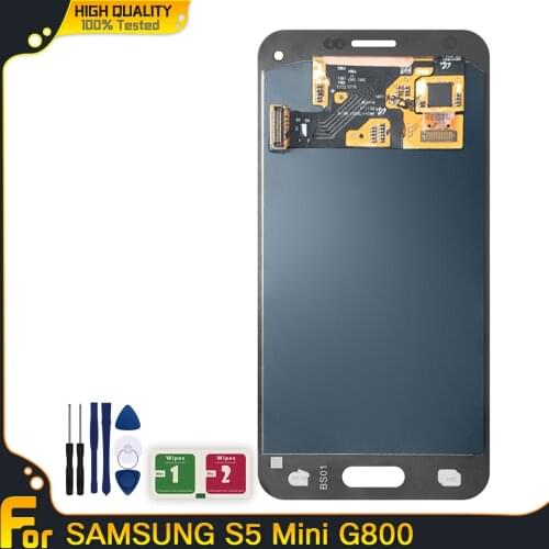 New Super AMOLED LCDs For Samsung Galaxy S5 Mini G800 G800F G800H LCD Screen Display Touch Digitizer Assembly