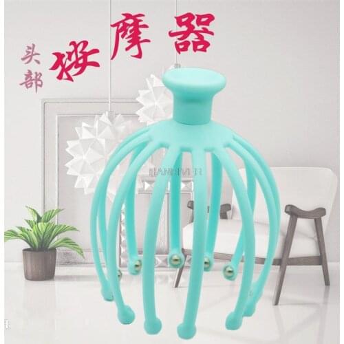 12 claw head massager octopus rotating ball scalp relaxation manual massager meridian head acupoint massage claw