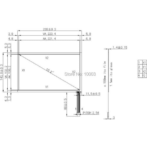 2019 Limited D-sub Dvi Serial Hmi New Stock 10.2 Inch 16:9 ( 16:10 ) Usb Resistive Touch Screen Panel