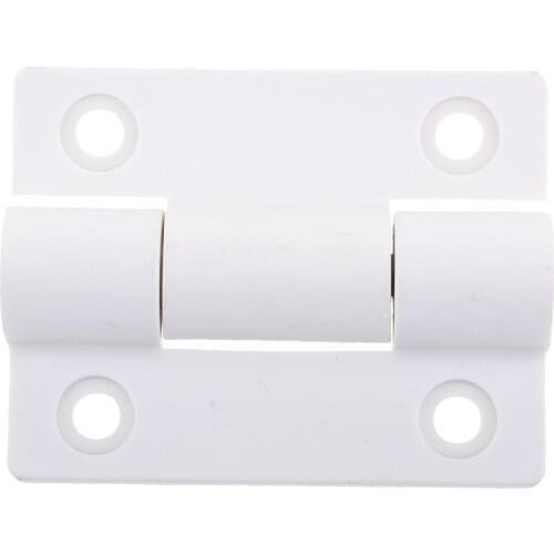 56mm X 43mm White Plastic Reinforced Window Door Cabinet Butt Bearing Hinge