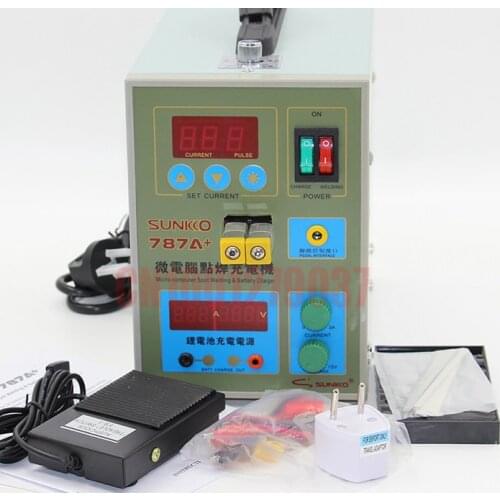 Mobile Phone Notebook Battery Microcomputer Pulse Spot Welding Machine MCU Pedal Welder Machine 787A