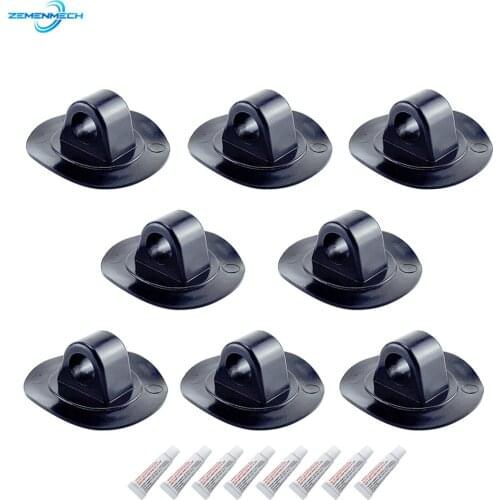 PVC Rope Mount Holder with Glue Clip Hook Rope Buckle Rowing Boats Drag Safe Hooks Inflatable Boat Kayak Dinghy Accessories