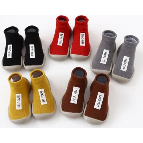 Baby Walkers Toddler Unisex Baby Shoes First Shoes First Walker Baby Girl Kids Soft Rubber Sole Baby Shoe Knit Booties Anti-slip