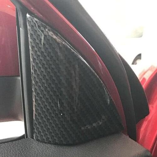 For MG Zs SUV 2017 2018 A Pillar Audio Speaker Loudspeaker Cover Molding Trim Sticker Carbon Fiber Inner Accessories Car Styling
