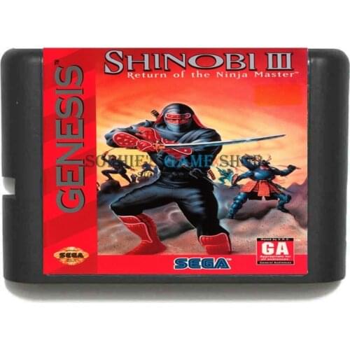 Shinobi Revenge Of The Ninja Master III Game Cartridge Newest 16 bit Game Card For Sega Mega Drive / Genesis System