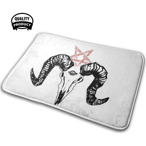 Goat Satan Soft Interesting Room Goods Rug Carpet Halloween Satan Devil Evil Horns Lucifer One Eye Satanic Cult Movie Star Goat