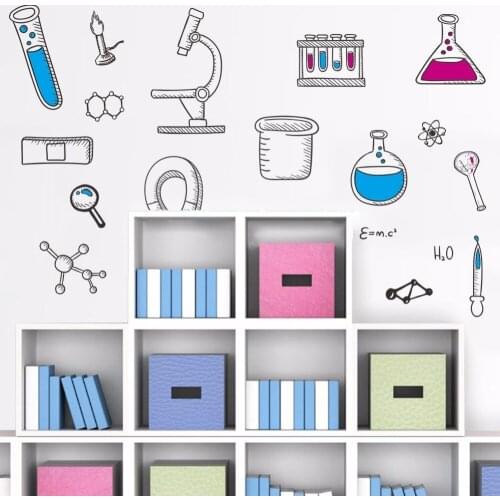 Pvc Microscope Science Chemistry Lab Science From Vinyl Wall School Adequate Home Decor For Fourth Children Living Room