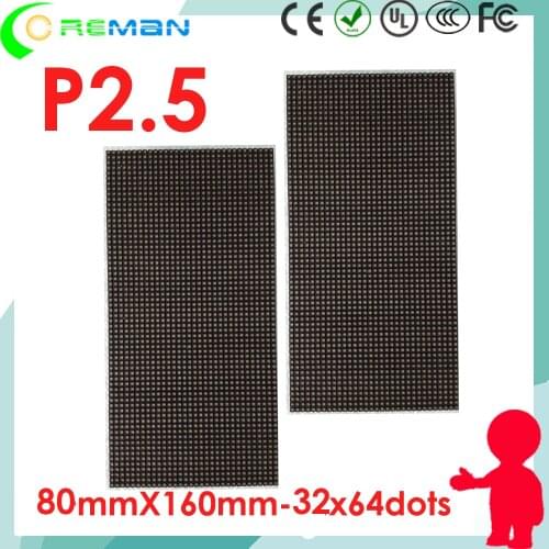 My aliexpress freeshipping HD video panel p2.5 led module SMD2121 black module led pixel 2.5mm small big led display panel p1