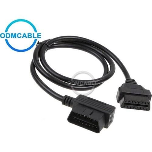 OBD-II cable OBD2 16Pin Male to Female Extension Cable Diagnostic Extender 100cm cable
