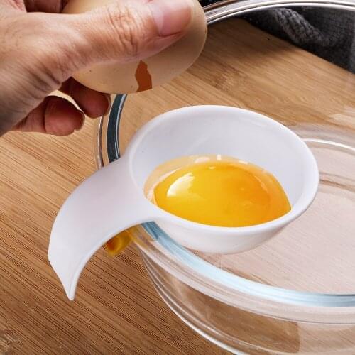 Egg Separator Plastic White Yolk Sifting With Silicone Fixed Hook Home Kitchen Tool