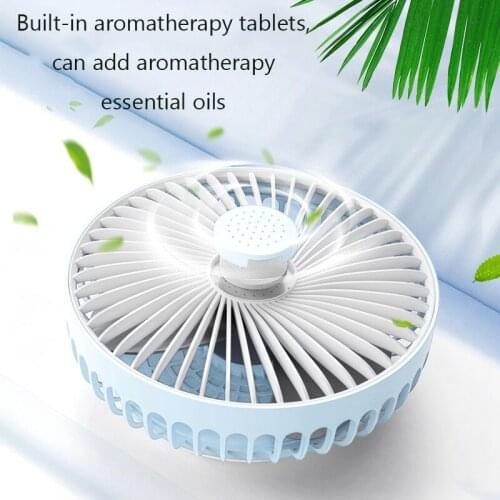 Portable Foldable Fan Mini USB Rechargeable Desk Table Air Cooler with Small Aromatherapy Summer Household Bedroom Cooling