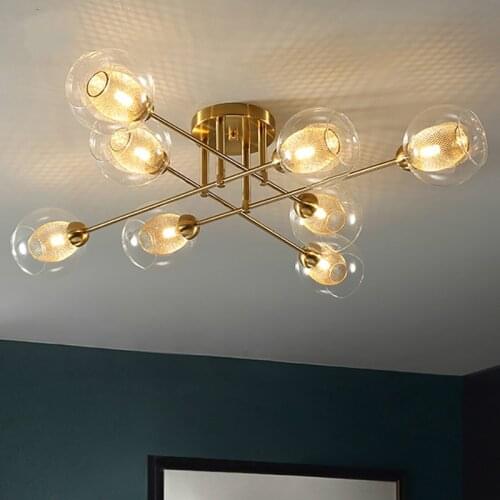 Modern Light Luxury Ceiling Lamp Living Room Lamp LED Bedroom Lamp Creative Restaurant Warm Magic Beans Nordic Room Lights