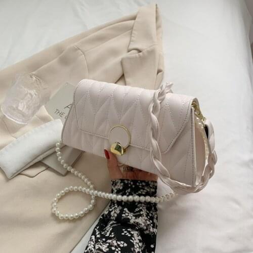 Womens Shoulder Bag Trend 2021 New Hit Evening Bolsa Top Chain Korean Soft Simple Leather Luxury Designer Female Crossbody Bags