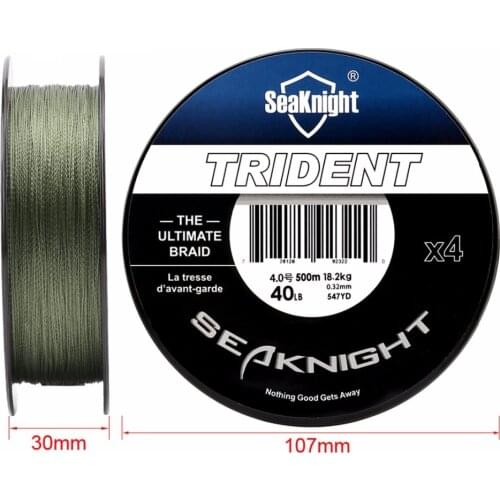 Super new TRIDENT 500M 547Yds PE Braided 4 stands Fishing Line Multifilament 8-80LB Freshwater/Saltwater Fishing Line Fish Rope