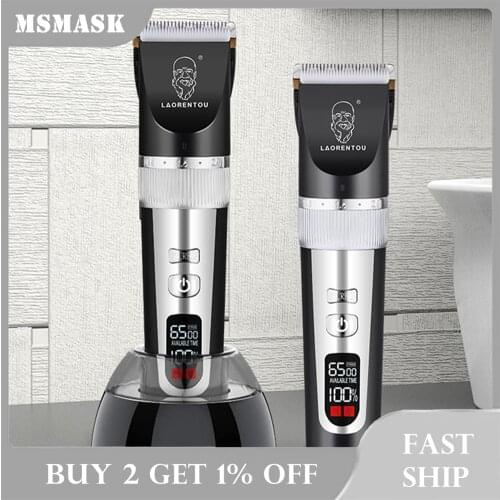 Hair Trimmer Strong Power Electric Clipper For Men Cordless Rechargeable Shaver Professional Barber Cutting Machine Low Noise