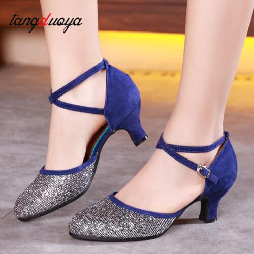 Professional women latin dance shoes for girls ballroom tango salsa dance shoes women summer high heels big size