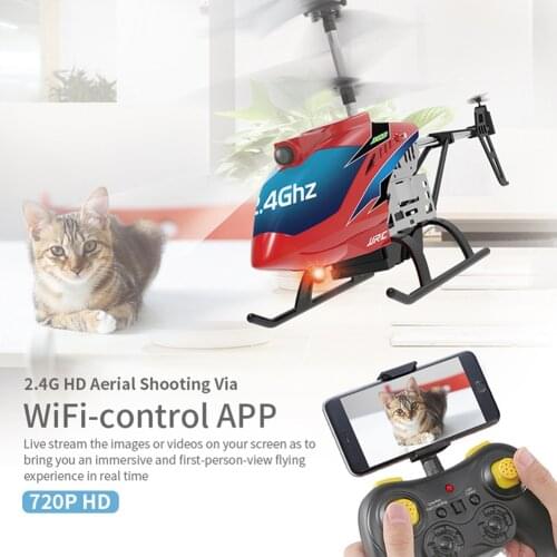 Remote Control Helicopter WiFi 720P Camera Aerial Photography Outdoor Headless RC Helicopter HD Flight Simulation Foldable Toy