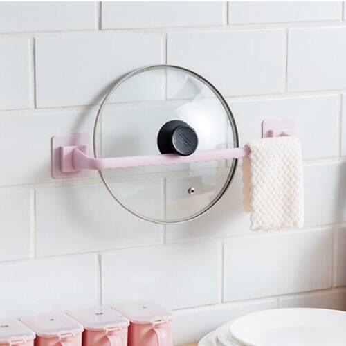 Bathroom Towel Bar Plastic Bath Self Adhesive Wall Rack Hanging Towel Rod Stick On Sticky Hanger Bathroom Tools Accessories