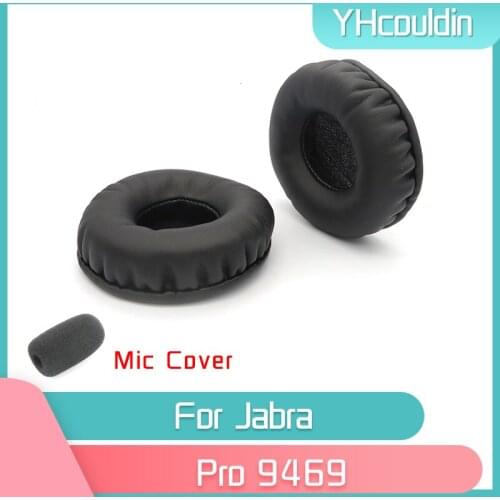 YHcouldin Earpads For Jabra Pro 9469 Pro9469 Headphone Accessaries Replacement Wrinkled Leather