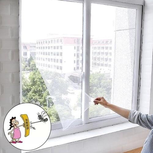 2M Anti Mosquito Window Net Mesh Screen Curtains Net Curtain Protector Fly Screen Inset Bug DIY removable washable Window Screen