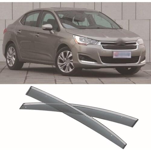 Jinke New 4pcs Blade Side Windows Deflectors Door Sun Visor Shield For Citroen C4L