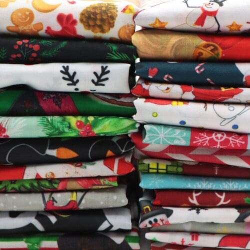 David accessories 50*145cm Christmas Polyester & Cotton Fabric Tissue Kids Bedding Home textile for Sewing Cloth Quilty,c12177