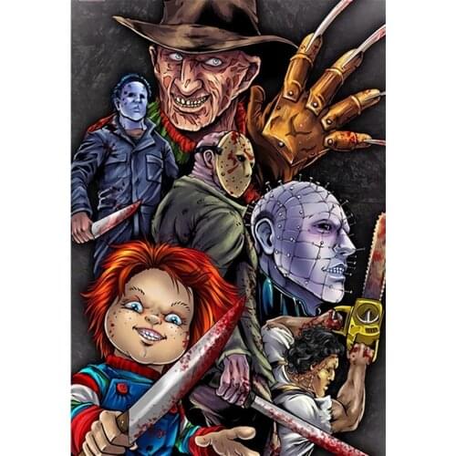 5D DIY Diamond Painting by Numbers Embroidery Horror Movie Chucky 3D Full Square Diamond Art Mosaic Cross Stitch Kits Home Decor