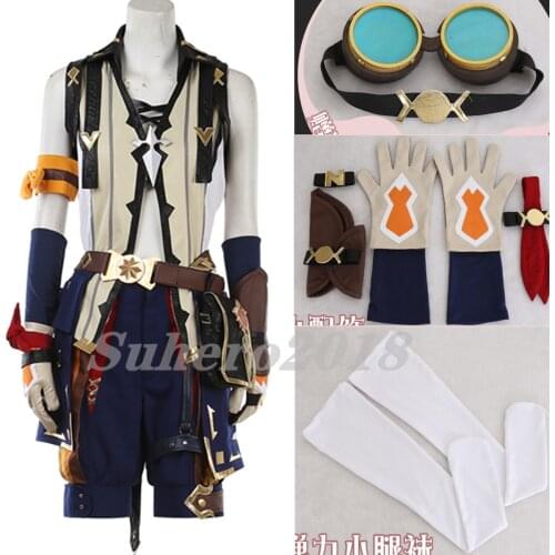 High-Q Full set Anime! Genshin Impact Bennett Game Suit Gorgeous Uniform Cosplay Costume Halloween Party Outfit