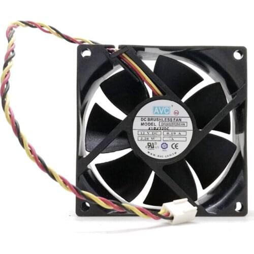 AVC DF0802512SEHN 8025 8CM 3-pin ultra quiet CPU hydraulic chassis low speed cooling fan