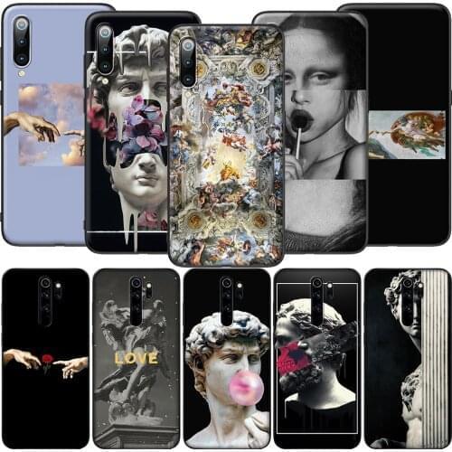 GX137 Michelangelo Art Statue Aesthetic Case for Xiaomi Note 10 8Lite CC9 9 9T 10T A1 A2 A3 5X 6X F1 Poco F2 X3 NFC M3 Pro Lite