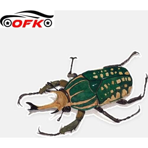OFK Lovely Stag Beetles Decor Car Stickers High Quality Personalized Colored 12.4*8.1CM