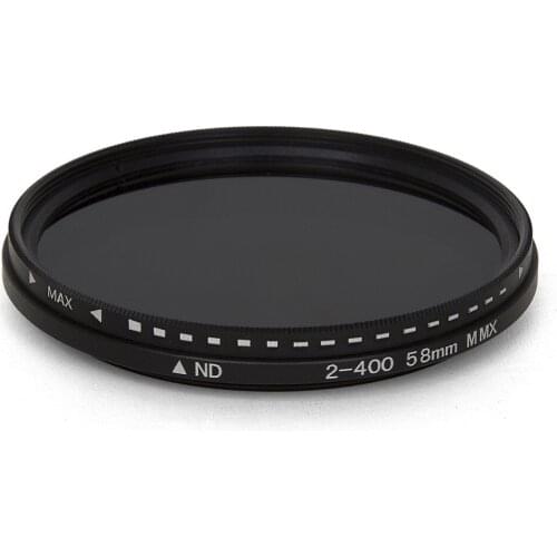 For Nikon Canon Sony ND2-400 Neutral Density Fader Variable ND filter Adjustable 37 40.5 43 46 49 52 55 58 62 67 72 77 82 86 mm