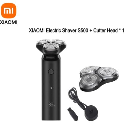XIAOMI MIJIA Mens Electric Shaver S500 Portable Trimmer Dry Wet Shaving Washable Beard Trimmer Intelligent Low Noise Shavers