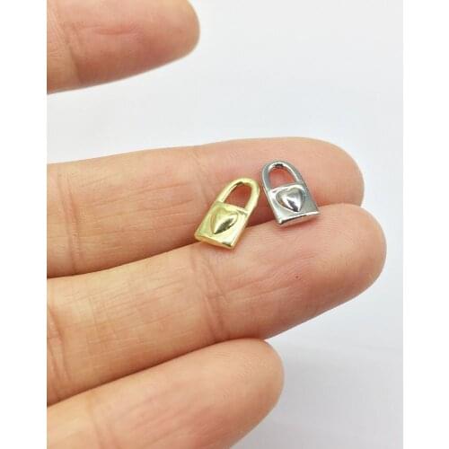 Eruifa 20pcs 5*10mm Pretty Key Heart Charms Wholesales necklace,earring bracelet jewelry DIY handmade 2 colors