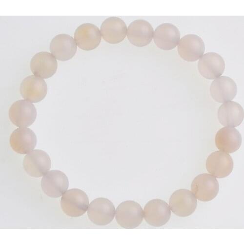 Stone Bracelets 6MM 8MM 10MM 12MM Matte Clear Crystal Quartz Round Beads Stetch Bracelet