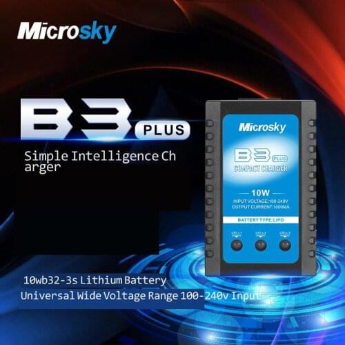 Microshky RC B3 plus Compact Balance Charger for 2S 3S 7.4V 11.1V Lithium LiPo Battery