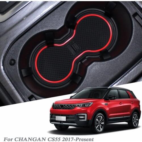 22pcs Car Styling Gate slot pad For CHANGAN CS55 2017-Present Silica Gel Door Groove Mat interior Non-slip dust Mat Accessories