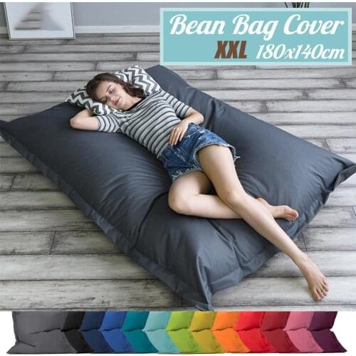 Square BeanBag Sofa Cover Chairs without Filler Waterproof Lounger Seat Bean Bag Puff asiento Couch Tatami Living Room Furniture