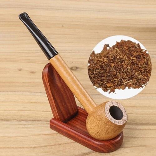 Fashion Manual Wood Pipes Filter Smoking Pipe Herb Bakelite Tobacco Pipe 1pcs