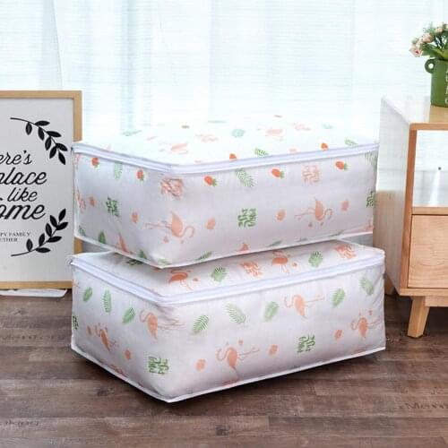 Fashion Folding Waterproof PEVA Quilt Clothes Blanket Large Capacity Storage Bag