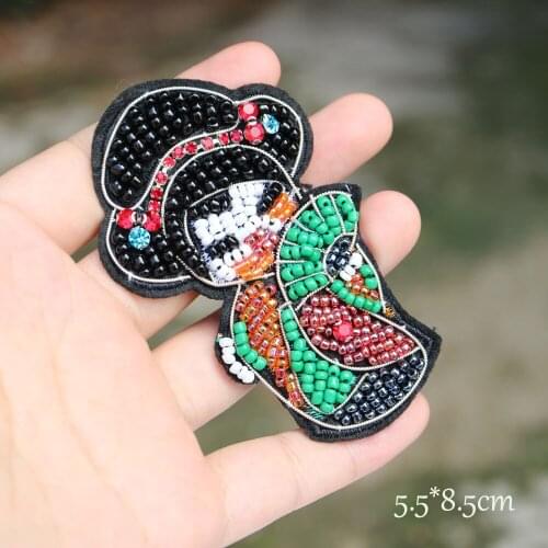 Fashion Beauty Wing beaded embroidered Patches for Clothing sew on rhinestone parches elephant Appliques Decoration Badge parche