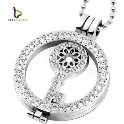 My coin necklace Hollow 33mm coins disc for Women fit 35mm coin holder with 80cm bead chain 6 style for choose MICP173-178