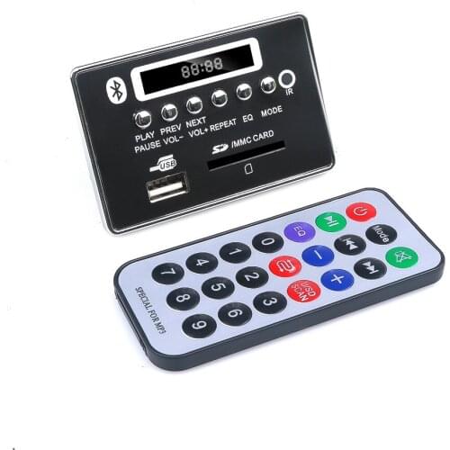 MP3 Player DC 5V Automobile Car Bluetooth MP3 WMA FM Decoder Board Plate Audio Module USB Radio Car MP3 Speaker Accessories