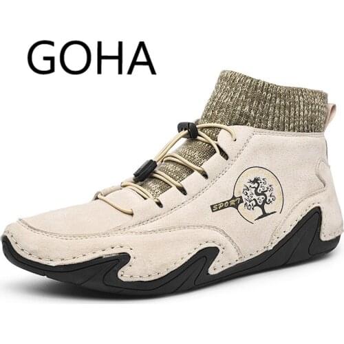 2021 Suede Leather Men Boots Winter High Top Men Snow Boots Warm Fur Good Quality Man Cowboy Boots Casual Shoes zapatos hombre