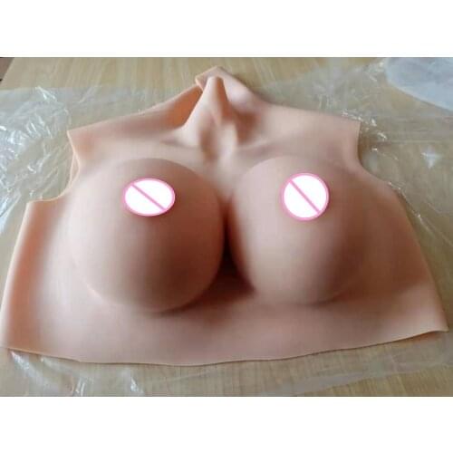 6G Upgrade New High Collar Neck Fake Artificial Boob Realistic Silicone Breast Forms Crossdresser Shemale Transgender Drag Queen